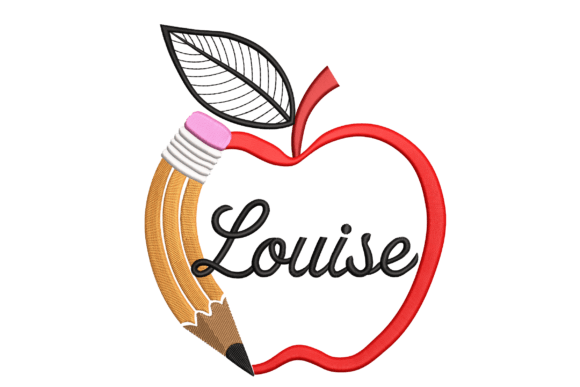 Apple Pencil Teacher Name: Custom Embroidery Review