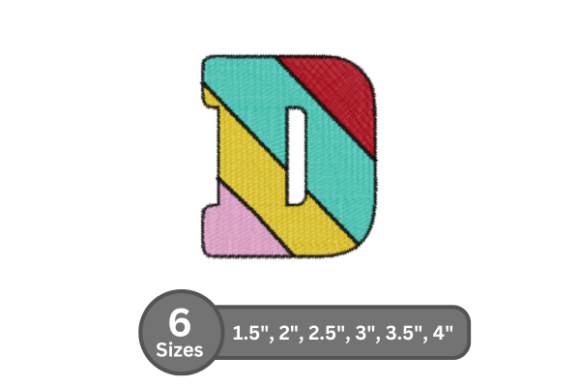 Candy Stripe Alphabet -D: A Designer’s Stitch Test