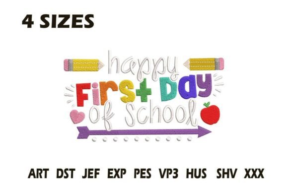 Happy First Day of School Embroidery Review