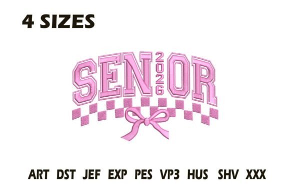 Senior 2026 Bow Embroidery Design File Review
