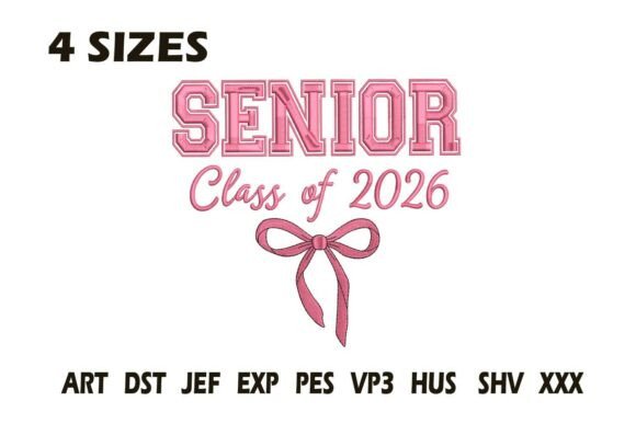 Senior Class of 2026 Pink Bow Embroidery Review